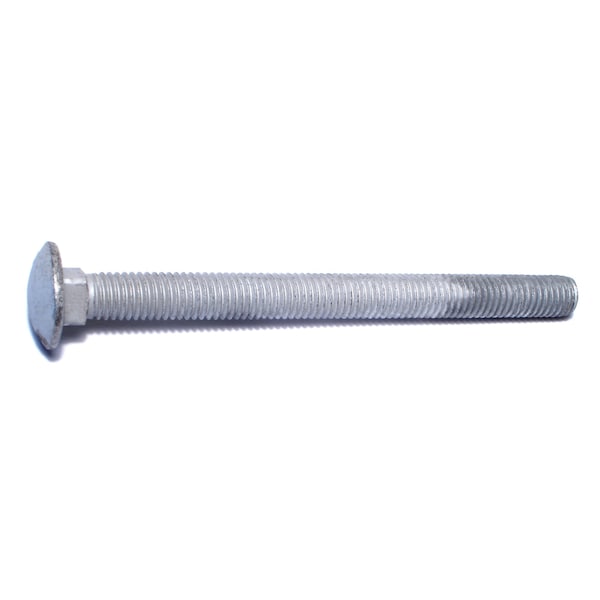 Midwest Fastener Carriage Bolt, Square Neck, 13 (Coarse), 6 in L, Steel, Hot Dipped Galvanized, 25 PK 05527 - main